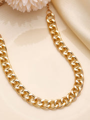 Gold Plated Chain Linked Elegant Necklace