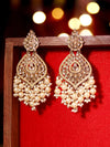 Gold Plated Fresh Water Pearls Jhumka Elegance Statement Earrings