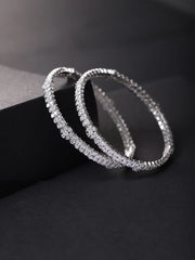 Dazzle Date-American Diamond Silver-Plated Set of 2 Bangles