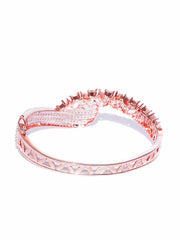 Love Bound-Rose Gold-Plated American Diamond Studded Bracelet