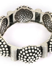 Sphere Stunner - Silver Plated Kada Bracelet