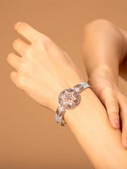 American Diamond Silver Plated Star Bracelet