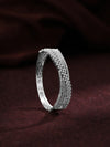 American Diamond Brilliance Adorns Our Silver-Plated Bracelet