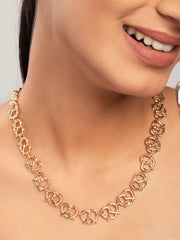 Prita by Twisted Linked Hearts Gold Plated Necklace