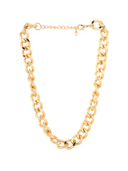 Gold Plated Chain Linked Elegant Necklace