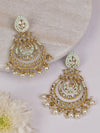 Kundan Studded and beaded Chandbali Earring