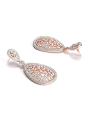 Dreamy Drops-American Diamond Rose Gold Plated Earring