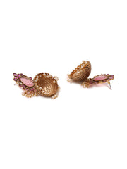 Pink Stoned Jhumkas