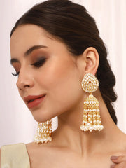 Drop Kundan Jhumkas