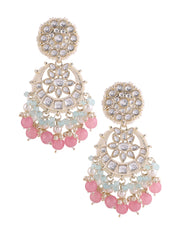 Floral and Kundan Style Earrings