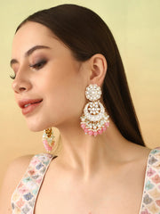 Floral and Kundan Style Earrings