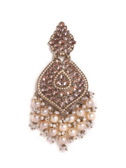 Gold kundan Fresh Water Pearls Drop style gold plated push back earrings