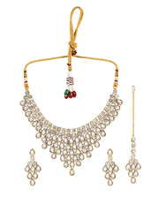 Graceful Grandeur Kundan Necklace Set and Maangtika Ensemble