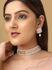 Charming Kundans and Pearl combo Choker Set