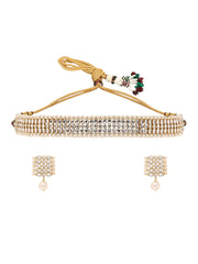 Charming Kundans and Pearl combo Choker Set