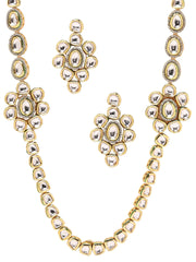 Eternal Kundan Bloom Floral Design Jewellery Set