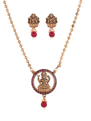 Temple Ruby Stoned Jewellery Set