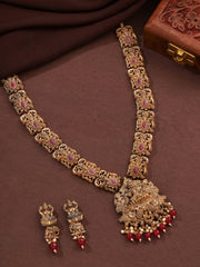 Temple Gold Plated Jewellery Set