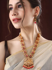 Temple Gold Plated Jewellery Set