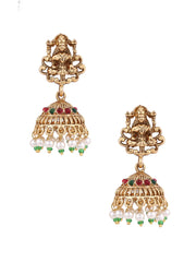 Temple Goddess Green Beads Jewellery Set