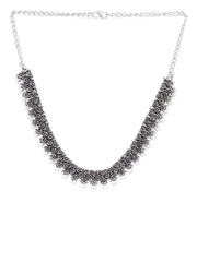 German Silver Oxidised Necklace