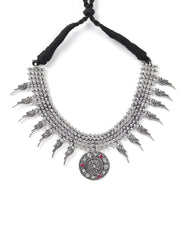 Ruby German Silver Oxidised Jewellery Set