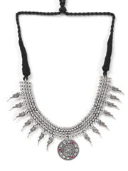 Ruby German Silver Oxidised Jewellery Set