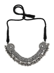 German Silver Oxidised Ghungroo Necklace