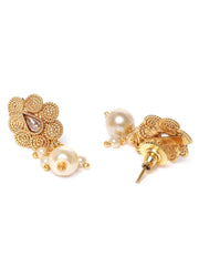 Pearls Beads Floral Jewellery Set