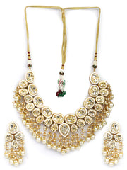 Kundan Beads Pearls Gold Plated Traditional Jewellery Set