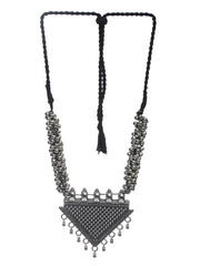 Tribal Triangular Chunky Oxidised Silver Necklace