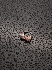 Rose Gold American Diamond Studded Lioness Ring