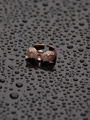 Rose Gold American Diamond Studded Lioness Ring