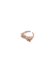 Rose Gold American Diamond Studded Lioness Ring