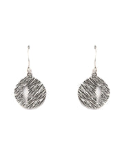 Brushed Sterling Silver Drop Earrings