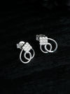 Sterling Silver Cubic Zirconia Heart Studs