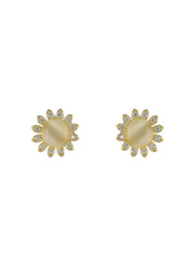 Sheer by Priyaasi Studded Floral Gold-Plated Sterling Silver Earrings