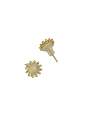 Sheer by Priyaasi Studded Floral Gold-Plated Sterling Silver Earrings