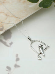 Sterling Silver Cute Birdcage Necklace