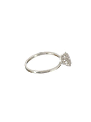 Sheer by Priyaasi Shining Flower American Diamond Sterling Silver Ring