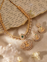 Gold Plated Crystal Studded Jewellery Set