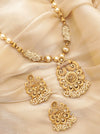 Gold-Toned Necklace Set with Radiant Charm