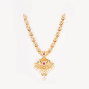 Ruby white geru stone necklace set