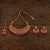 Antique Mukut Necklace With Gold Plating