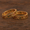 Antique Openable Bangles With Matte Gold Plating