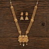 Antique Moti Necklace With Matte Gold Plating