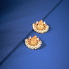 elegant Matt gold pearl studs