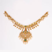 Matt geru peacock ruby green necklace set