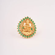 Antique Matt Traditional Lakshmi Design Ring