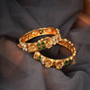 Beautiful Peacock Antique Gold Bangles